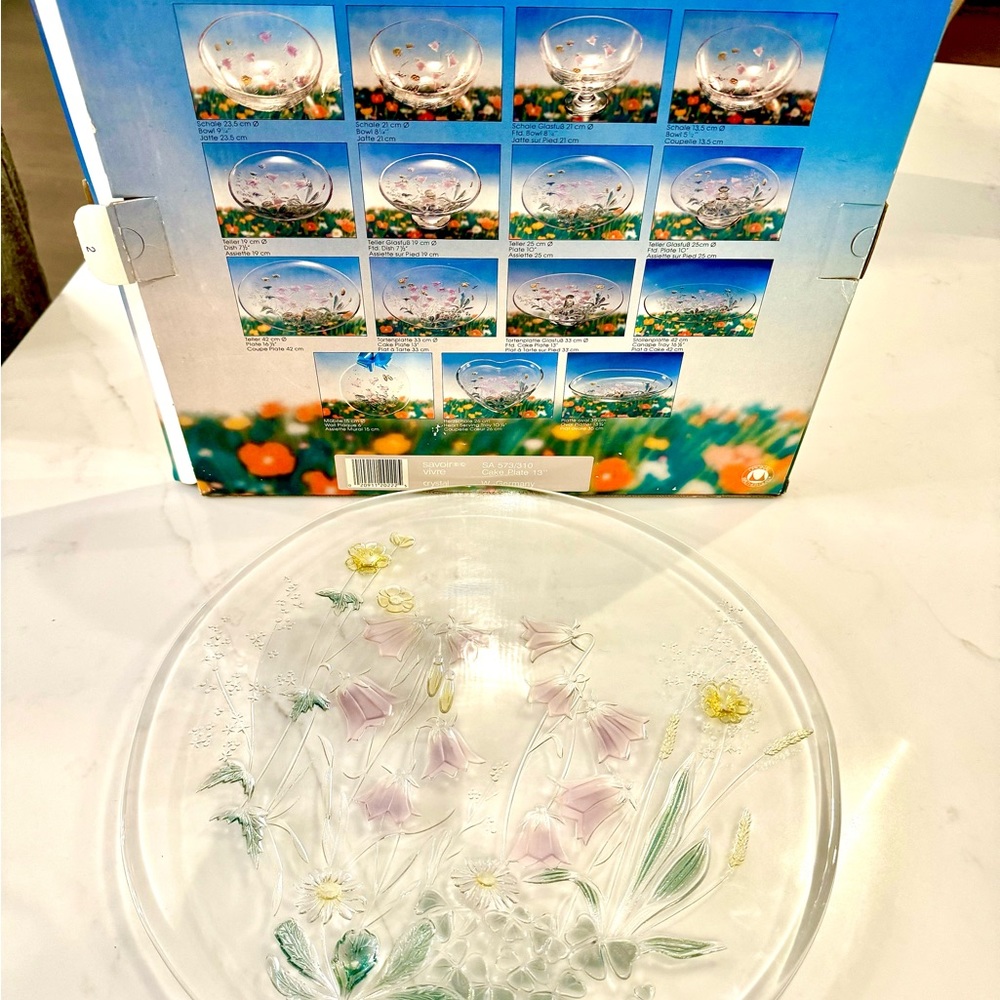 Cinderella Cake plate - never used, 13”with box
